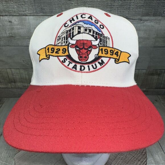 Vintage Chicago Bulls 1994 Snapback Hat Chicago Stadium Rare - Picture 1 of 16